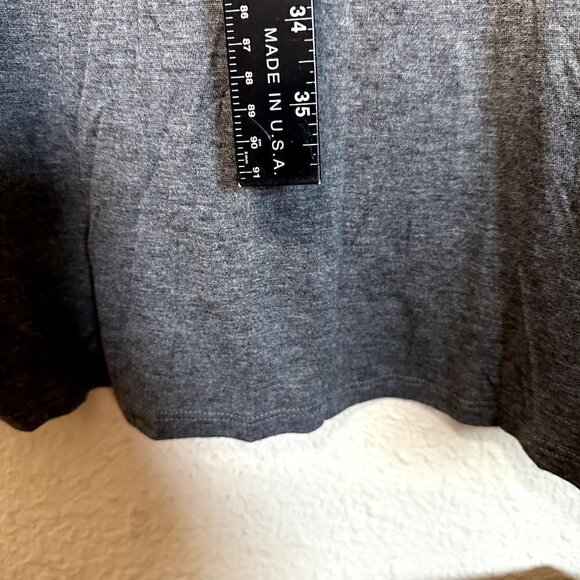 J Mode USA Women Medium Gray Shirt Dress Long Sleeve W/ Pockets 3/4 Sleeve SOFT - Picture 5 of 8